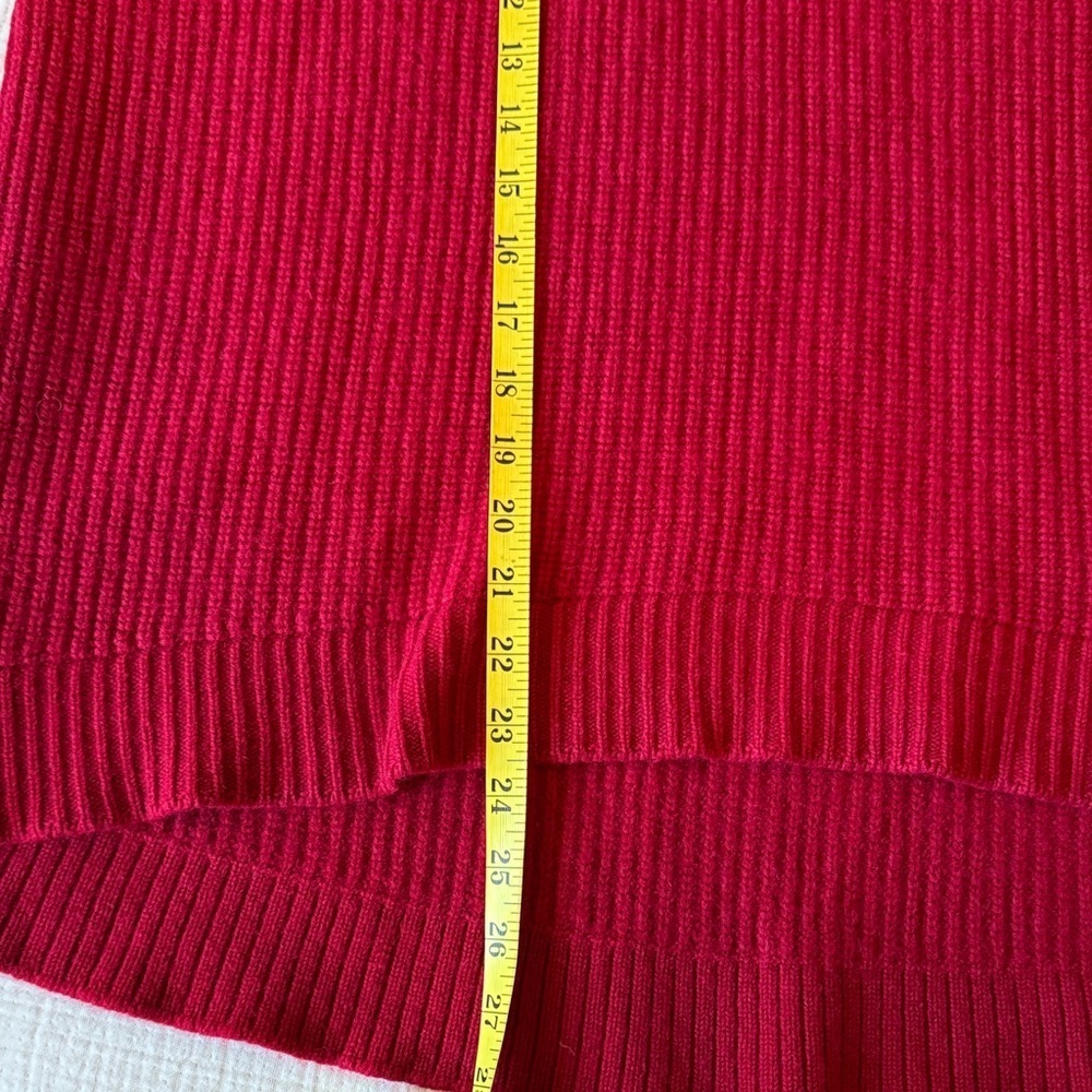 Eileen Fisher Ribbed Sweater, Recycled Cashmere-Size Large-Rich Red - Picture 12 of 12